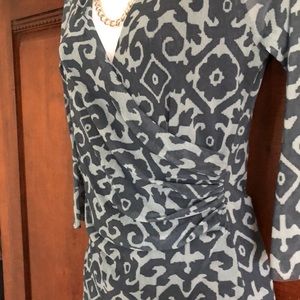 Faux-wrap V-neck Top